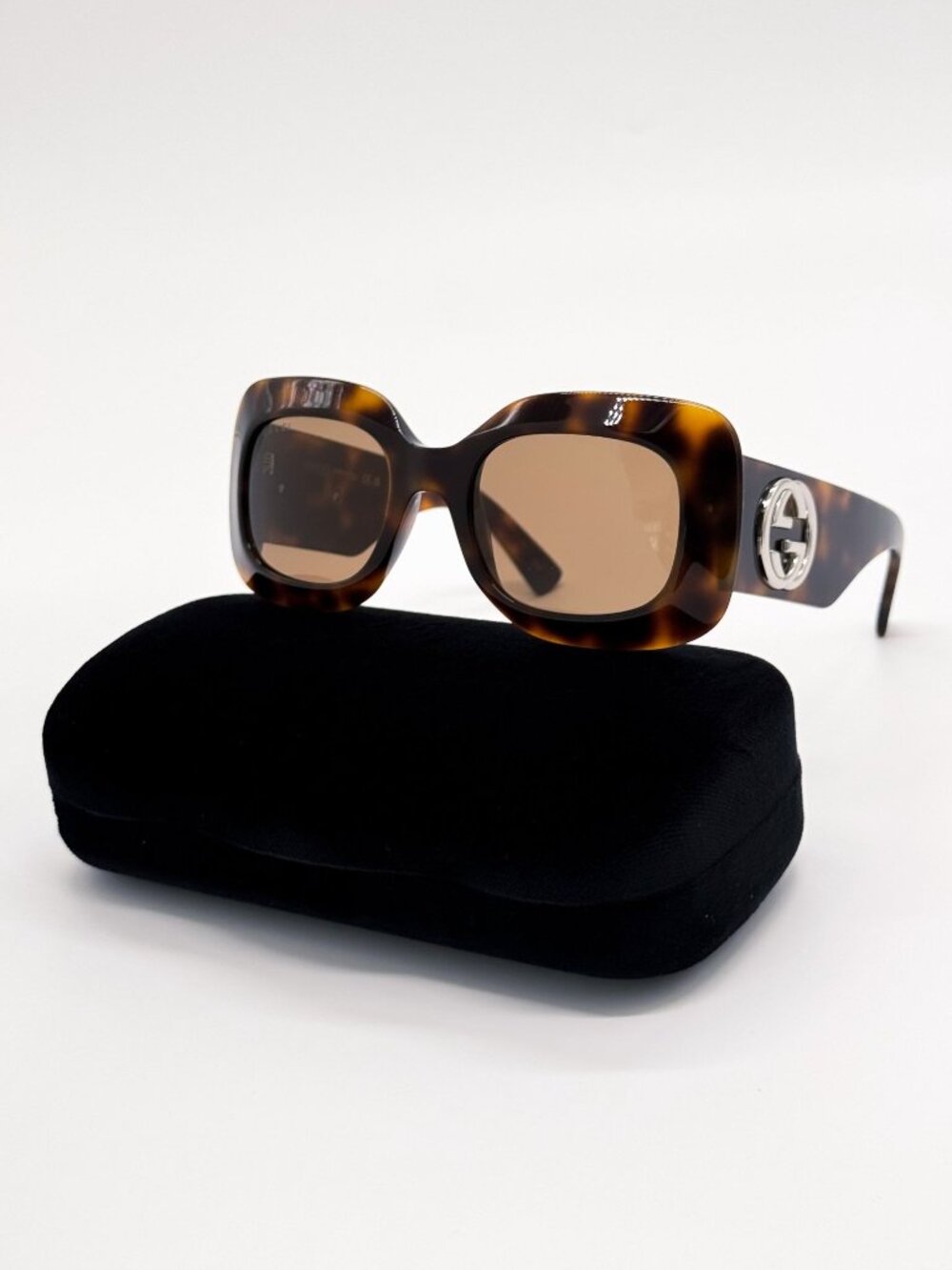 NEW GUCCI SUNGLASSES GG1695S 002 HAVANA SQUARE WOMEN GUCCI EYEWEAR - Picture 1 of 11